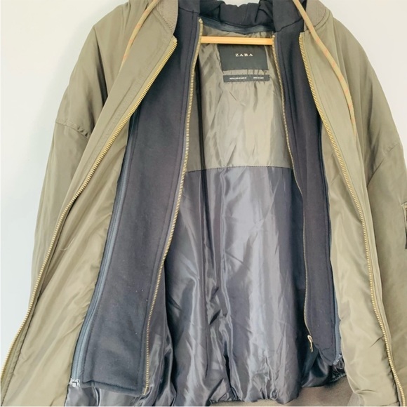 Zara Hooded Bomber Jacket RARE - Picture 8 of 8